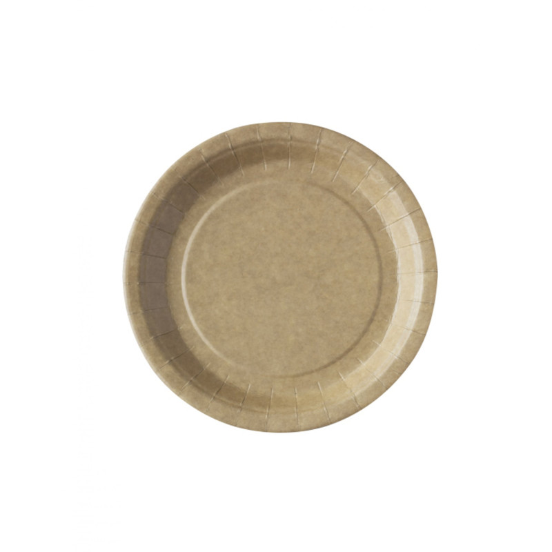 50 Petites assiettes en kraft 18 cm  