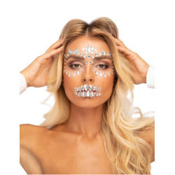 Strass adh√©sifs pour visage squelette  