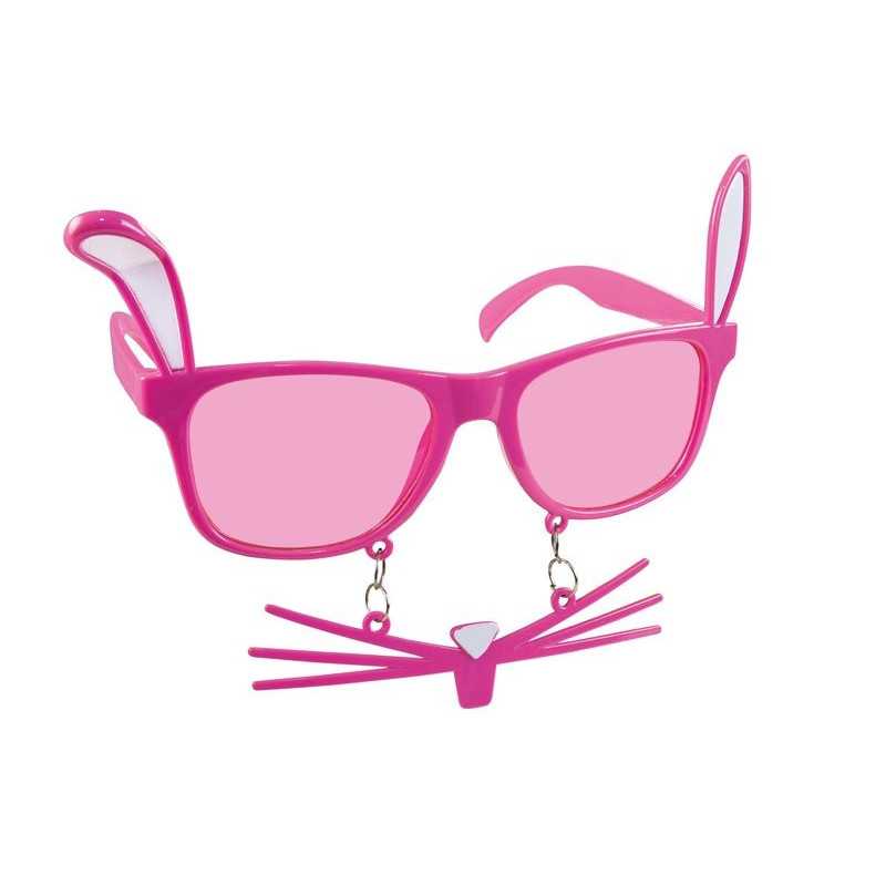 Lunettes Lapin rose avec moustache Adulte - Déguisement Lapin Adulte animaux The Duck