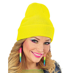 Bonnet jaune fluo adulte  
