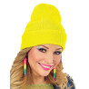 Bonnet jaune fluo adulte  