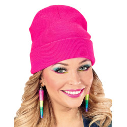 Bonnet rose fluo adulte  