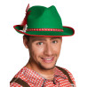 Chapeau bavarois vert √† plume adulte  