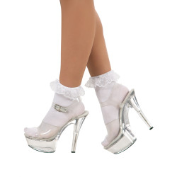 Socquettes blanches avec dentelle femme  