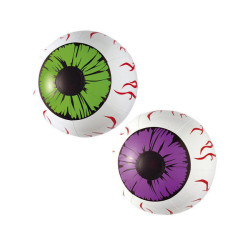 Yeux gonflables Halloween blanc 25cm  
