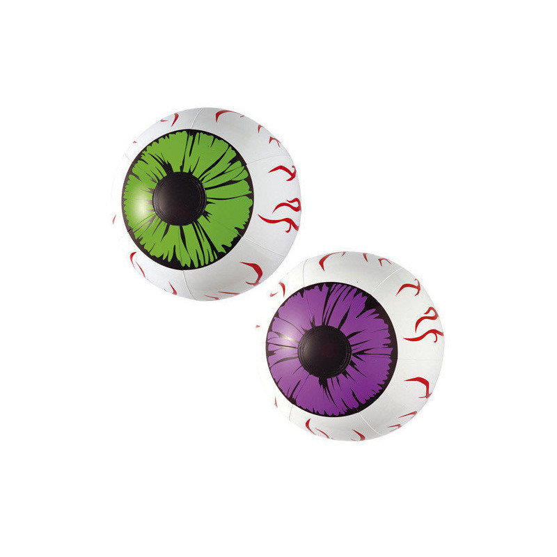 Yeux gonflables Halloween blanc 25cm  