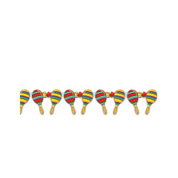 Guirlande maracas mexique 3 m√®tres  