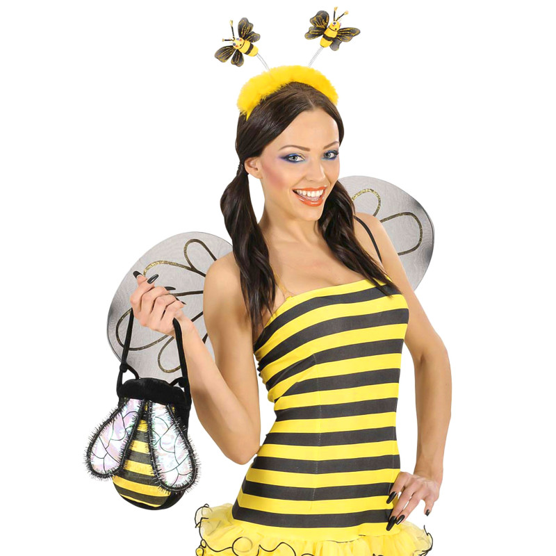 Serre-t√™te abeille avec fourrure adulte  