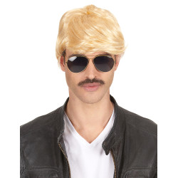 Perruque blonde courte homme  