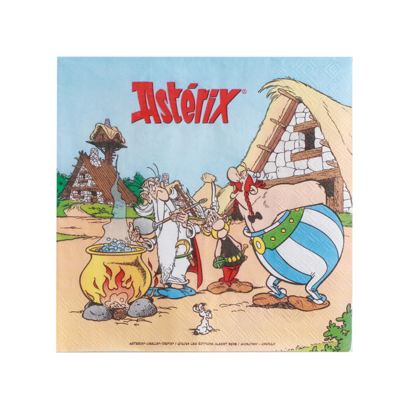 20 Serviettes en papier Ast√©rix 33 x 33 cm  