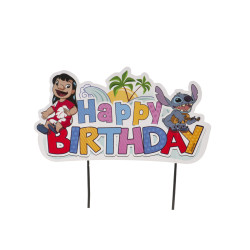 Cake topper Happy Birthday Stitch 17,5 cm  
