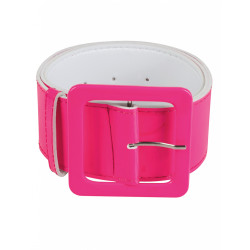 Ceinture large rose fluo adulte  