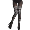 Collants squelette noirs et blancs adulte Dia de los muertos  
