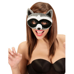 Loup peluche raton laveur adulte  