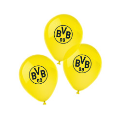 6 Ballons en latex Borussia Dortmund  