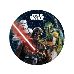 8 Assiettes en papier Star Wars Galaxy 23 cm  