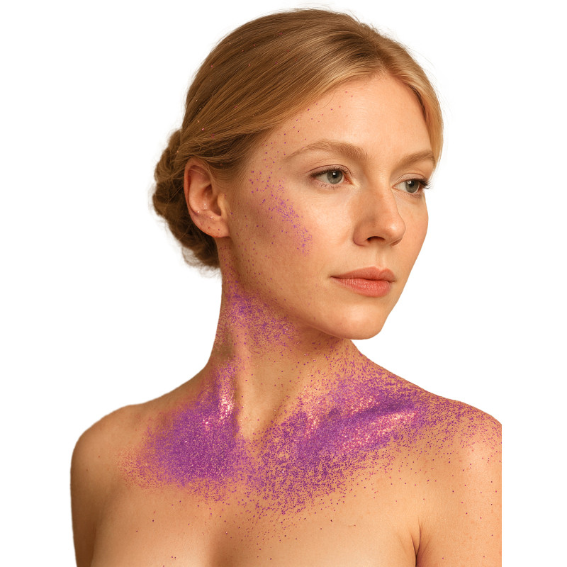 Spray √† paillettes pour le corps violet 75 ml  
