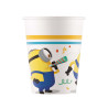 8 Gobelets en carton Minions 200 ml  