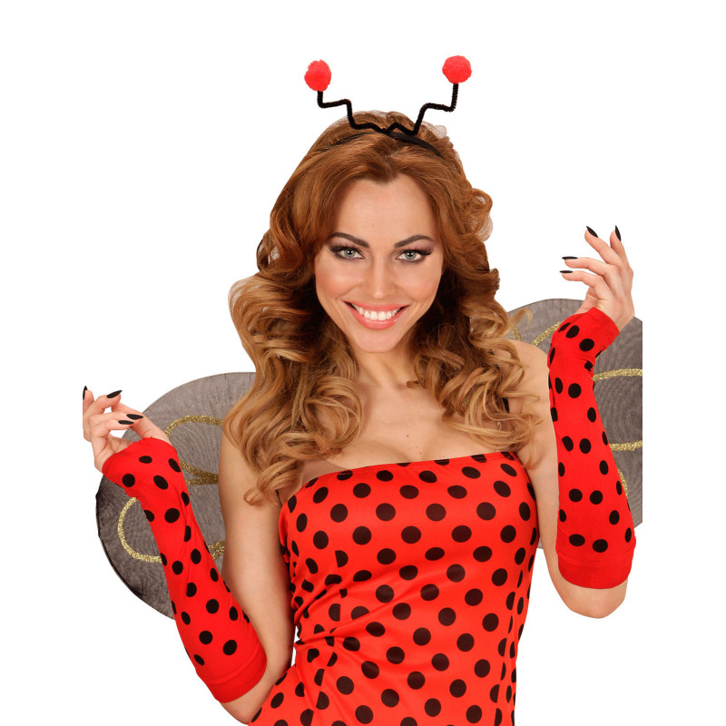 Mitaines longues coccinelle adulte  