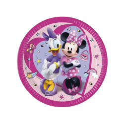 8 Assiettes en carton Minnie Junior 23 cm  