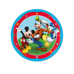 8 Assiettes en carton Mickey Mouse 23 cm  