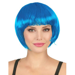 Perruque courte bleu aqua femme  