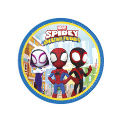 8 Assiettes Spidey et ses amis 23 cm  
