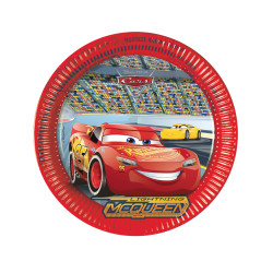 8 Assiettes en carton Cars 3 23 cm  