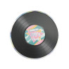 8 Assiettes en carton en forme de vinyle ann√©es 90  