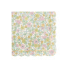 16 Serviettes festonn√©es en papier shabby or 33 x 33 cm √† fleurs  