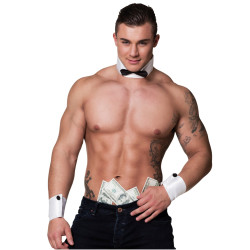 Tour de cou et manchettes strip teaser sexy homme  