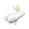 Ballon aluminium lapin blanc et or 70 x 72 cm pour P√¢ques  
