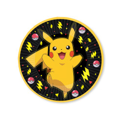 8 Assiettes en carton Pok√©mon Pikachu 23 cm  