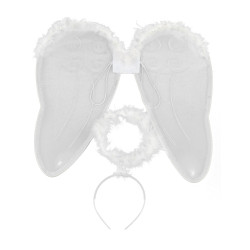 Kit ange avec ailes et aur√©ole adulte  