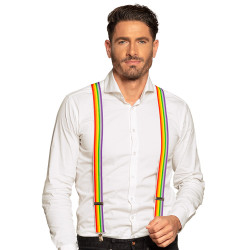 Bretelles multicolores adulte  