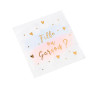 16 serviettes en papier fille ou gar√ßon rose bleu et or 33 x 33 cm baby shower  