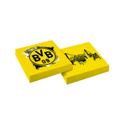 20 Serviettes en papier Borussia Dortmund 33 x 33 cm  