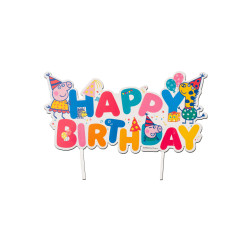Cake topper Happy Birthday Peppa Pig 17 cm  