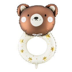 Ballon aluminium hochet petit ours 61 x 88 cm  