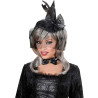 Mini chapeau sorci√®re avec voile adulte Halloween  