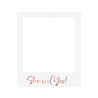 Cadre photo en carton she said yes blanc et rose gold 50 x 59,5 cm  
