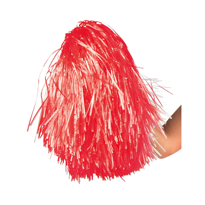 Pompon rouge m√©tallique  