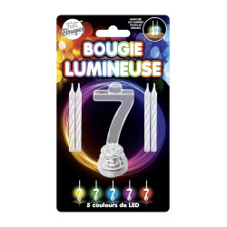 Bougies lumineuses LED chiffre 7  