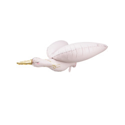 Ballon aluminium cigogne rose p√¢le  