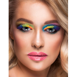 Faux cils courts multicolores adulte  