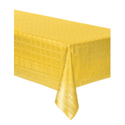 Nappe en rouleau papier damass√© jaune 1,2 x 6 m  