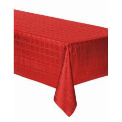 Nappe en rouleau papier damass√© rouge 6 m chic 120 cm  
