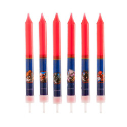 8 Bougies anniversaire Spiderman 9 cm  