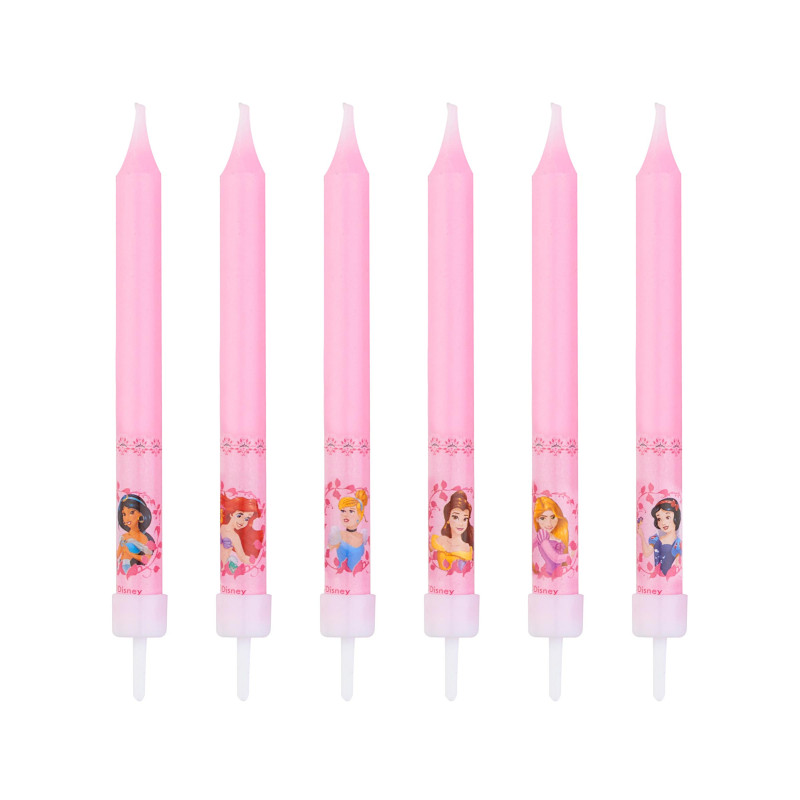 8 Bougies anniversaire Princesses Disney  