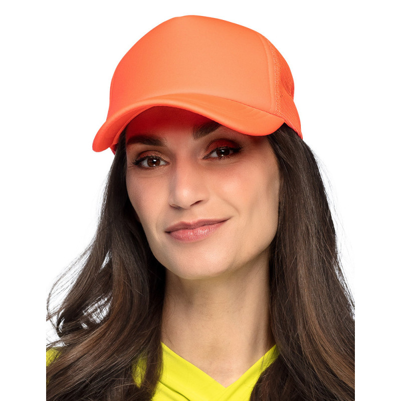 Casquette orange fluo adulte  